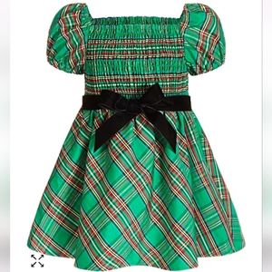 INC International Concepts Green Plaid Christmas Dress